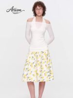 Spring Muse A-Line Midi Skirt