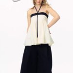 Cloud Puff Halter Blouse