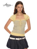 Contour Chic Square Neck Knit Tee