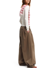 Drape Flow Pleated Balloon Pants - Image 2