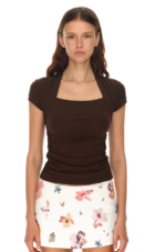 Lyocell Sculpt Square Neck Tee - Image 3