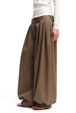 Drape Flow Pleated Balloon Pants - Image 4