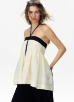 Cloud Puff Halter Blouse - Image 2