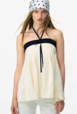 Cloud Puff Halter Blouse - Image 3