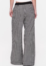 Lazy Check Relaxed Wide-Leg Trousers - Image 4