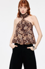Golden Paisley Halter Camisole - Image 3